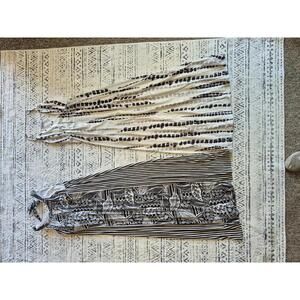 Two Maxi Dresses with Black and White Patterns